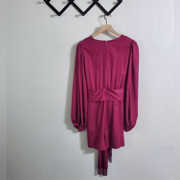 Farm Rio X Anthropologie Bell Sleeve Romper In Plum Size Small NWT - Picture 9 of 9